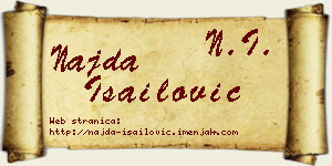 Najda Isailović vizit kartica